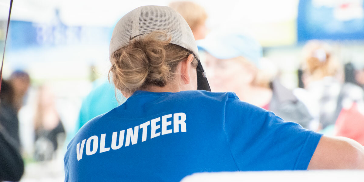 Volunteer working the show